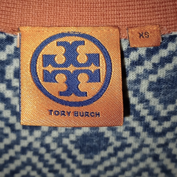 Tory Burch Geometric Pattern Cardigan Sweater Size XS - Picture 6 of 12